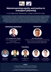 Presentation in webinar in the Philippines on 11 October.