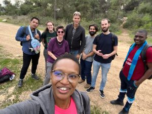 lab members at Mount Shokef summit